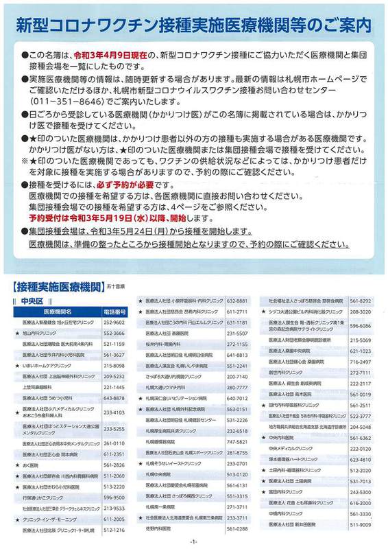 接種実施医療機関等のご案内